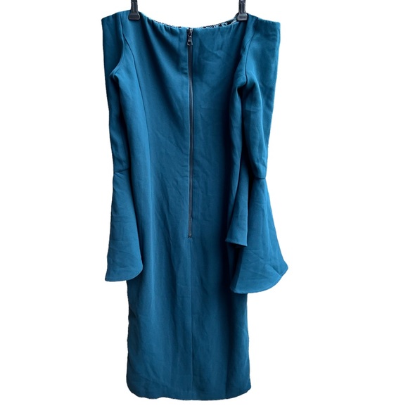 Bardot Off The Shoulder Bell Sleeve Midi Length Solange Dress - Picture 11 of 15